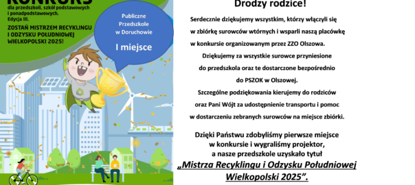 wyniki i podziękowanie